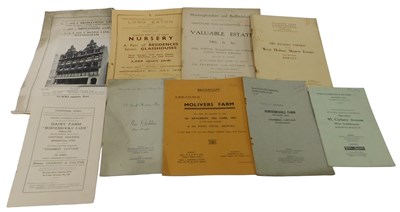 Lot 39 - Auction catalogues relating to farms, private...