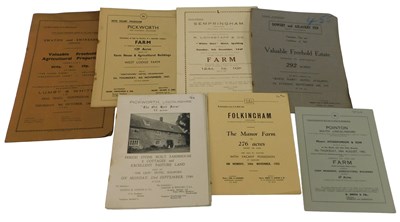 Lot 42 - Auction catalogues relating to farmland and...