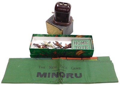 Lot 285 - An early 20thC Minoru horse racing game, with...