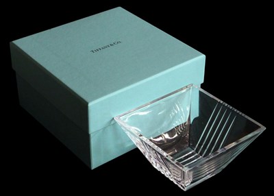 Lot 296 - A 20thC Tiffany & Co cut glass sweet meat dish,...