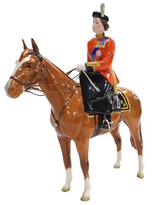 Lot 297 - A Beswick pottery figure of HM Queen Elizabeth...