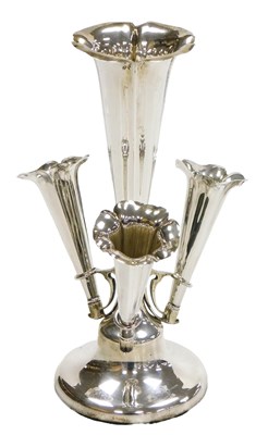 Lot 15 - An Edward VII loaded silver epergne, of four...