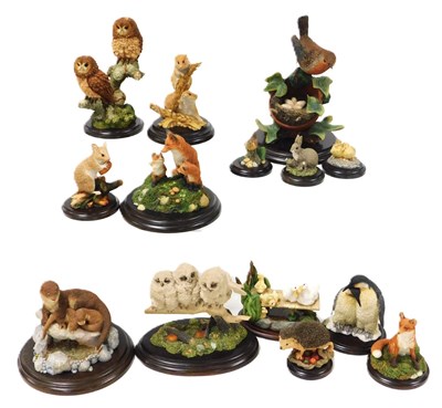 Lot 367 - Country Artist figure groups, including a fox...