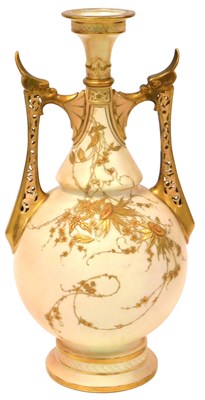 Lot 14 - A Royal Worcester blush porcelain vase, circa...