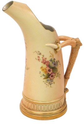 Lot 491 - A Royal Worcester blush porcelain jug, circa...