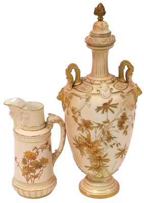 Lot 492 - A Royal Worcester blush porcelain vase and...