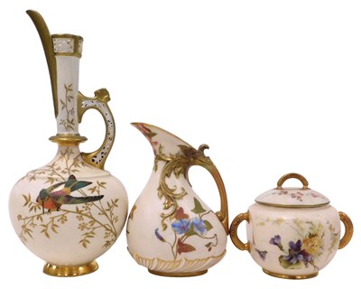 Lot 493 - A Royal Worcester porcelain jug, circa 1886,...