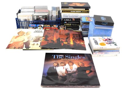Lot 444 - A group of Abba CDs, LPs, DVDs and books.