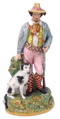 Lot 452 - A late 19thC Staffordshire figure of an Alpine...