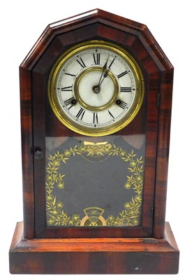 Lot 454 - A late 19thC American walnut cased mantel...