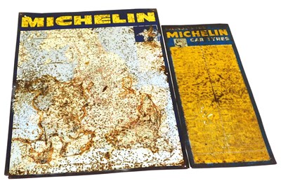 Lot 458 - A Michelin enamel metal map of England and...