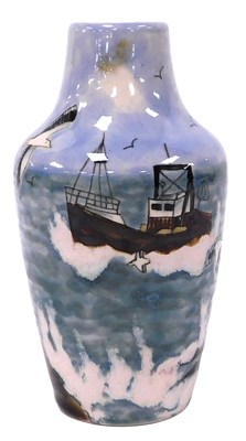 Lot 470 - A Cobridge stoneware vase, circa 1998, of...