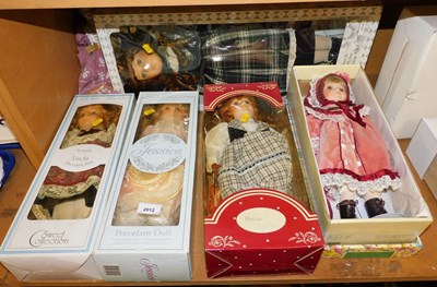 Lot 2012 - A group of porcelain dolls, to include...