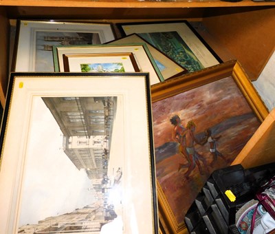 Lot 2017 - Various pictures, prints, etc., to include...