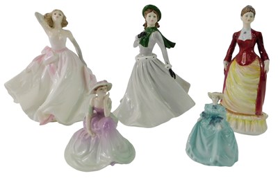 Lot 76 - A group of Coalport porcelain figures,...