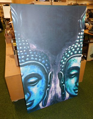 Lot 2039 - 20thC School. Abstract study of two Buddha...