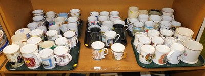 Lot 2053 - Various commemorative and other mugs. (1 shelf)