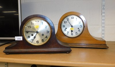 Lot 2056 - Two Napoleon hat mantel clocks, each with a...