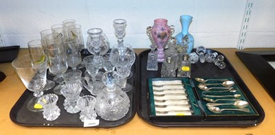 Lot 2080 - Various drinking glasses, together with two...
