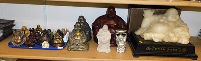 Lot 2098 - A collection of Buddha figures, metal, resin...