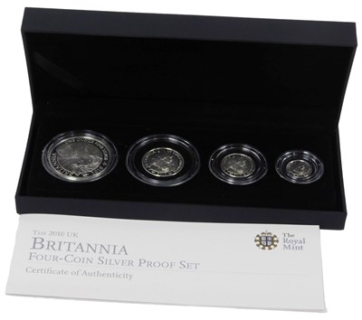Lot 509 - A Royal Mint Britannia 4-coin silver proof set...