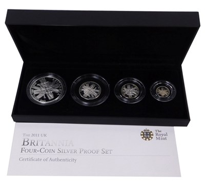 Lot 510 - A Royal Mint Britannia 4-coin silver proof set...