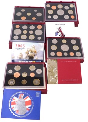 Lot 512 - Five Royal Mint United Kingdom proof coin...