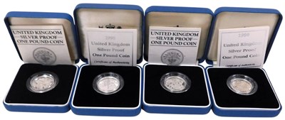Lot 514 - Four Royal Mint United Kingdom silver proof...