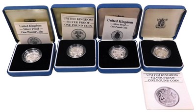 Lot 516 - Four Royal Mint United Kingdom silver proof...