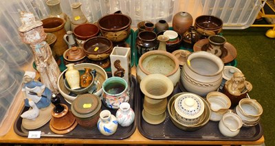 Lot 2132 - Studio pottery, to include bowls, vases, small...