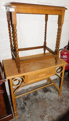 Lot 1012 - An early 20thC oak side table, raised on...