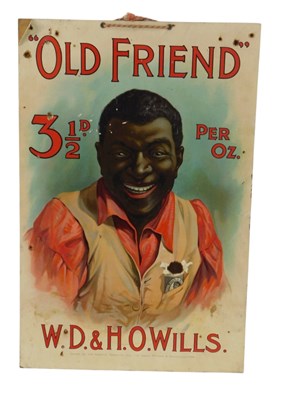 Lot 17 - A W D & H O Wills advertising show card,...