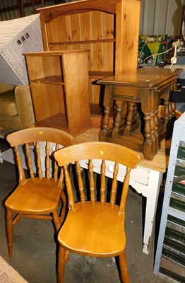 Lot 1107 - A group of furniture, to include a set of four...