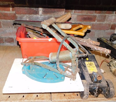 Lot 1130 - A Lake and Elliott A80 one tonne trolley jack,...