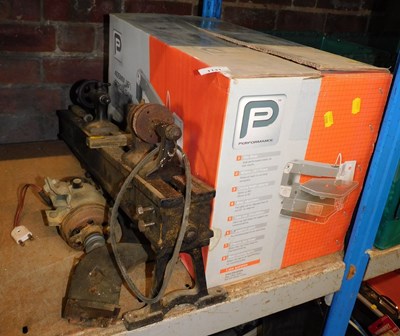 Lot 1131 - A Performance 405mm scroll saw, wood lathe,...