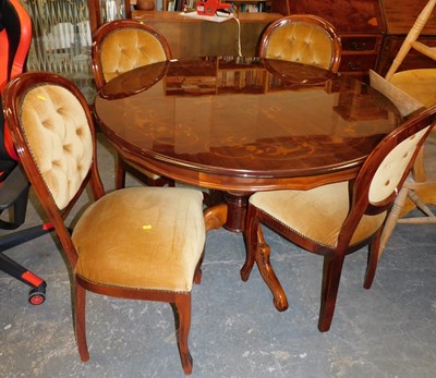 Lot 1075 - An Italian style dining suite, comprising...