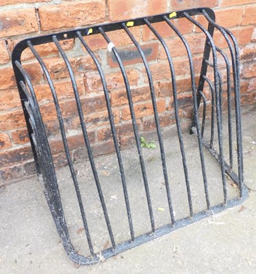 Lot 1156 - A wall mounted hay rack, 74cm wide.