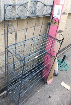 Lot 1166 - A ladder, together with a garden parasol and...