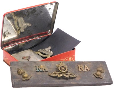 Lot 583 - A Royal Artillery silver plated and enamel...