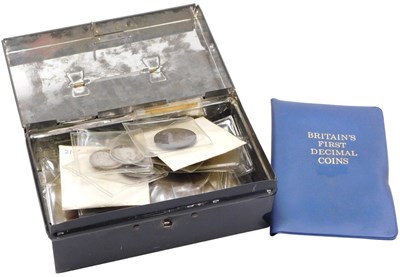 Lot 585 - GB silver and copper coinage, including two...