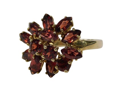 Lot 137 - A QVC dress ring, the substantial layered...