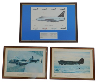 Lot 95 - A group of signed aviation prints, comprising...