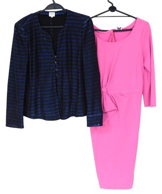 Lot 599 - An Armani Collection blue and black glitter...