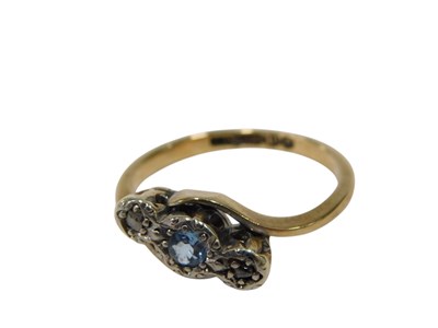 Lot 144 - An Edwardian 9ct gold and platinum twist...