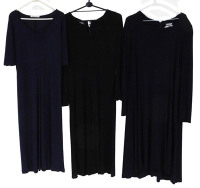 Lot 602 - A Jean Muir black full length dress, size 14,...