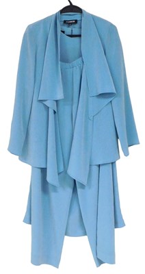 Lot 603 - A Jean Muir turquoise polyester trouser...
