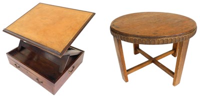 Lot 646 - A Georgian mahogany travelling lectern, the...