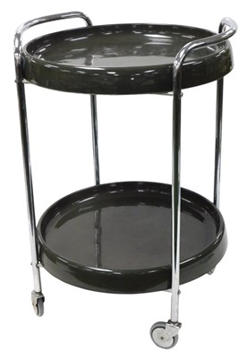 Lot 683 - A mid century vintage two tier green plastic...