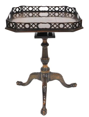 Lot 692 - A Chippendale style mahogany birdcage tilt top...