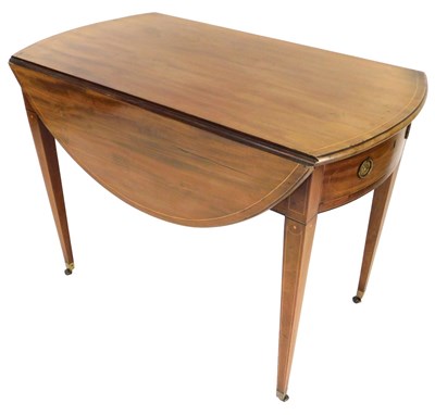 Lot 697 - A George III mahogany Pembroke table, with a...